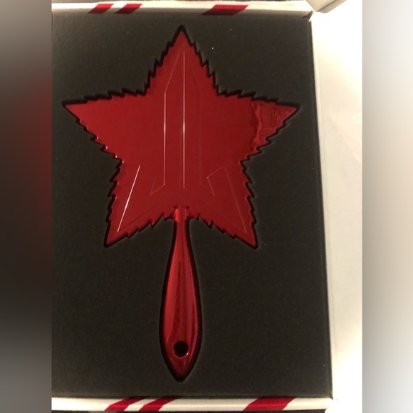 Jeffree Star red chrome leaf hand held mirror NEW in box, w/proof of purchase - Picture 11 of 13